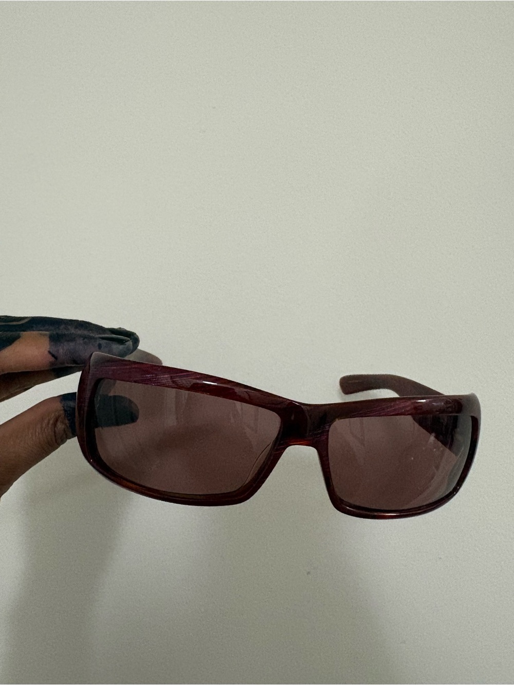 Giorgio Armani Women's Deep Burgundy Wrap Sunglasses